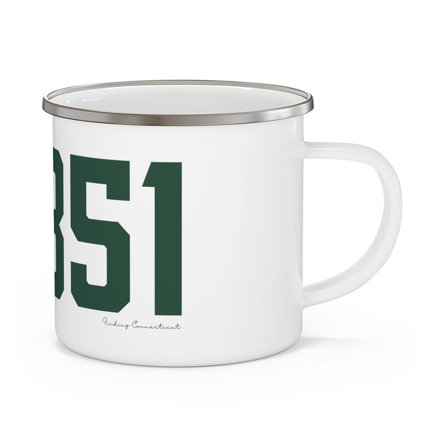 06851 Norwalk Connecticut Zip Code Enamel Camping Mug