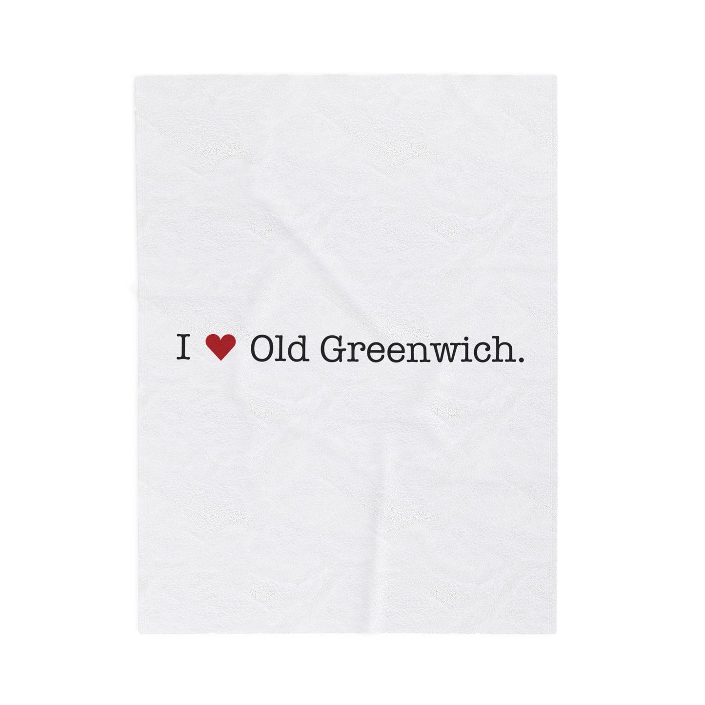 I Heart Old Greenwich. Velveteen Plush Blanket