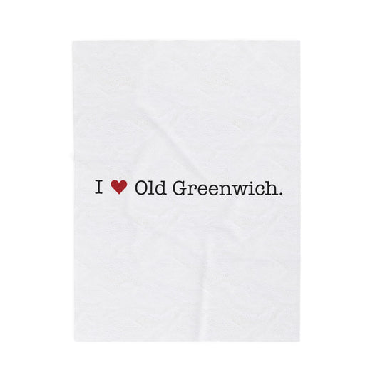 I Heart Old Greenwich. Velveteen Plush Blanket