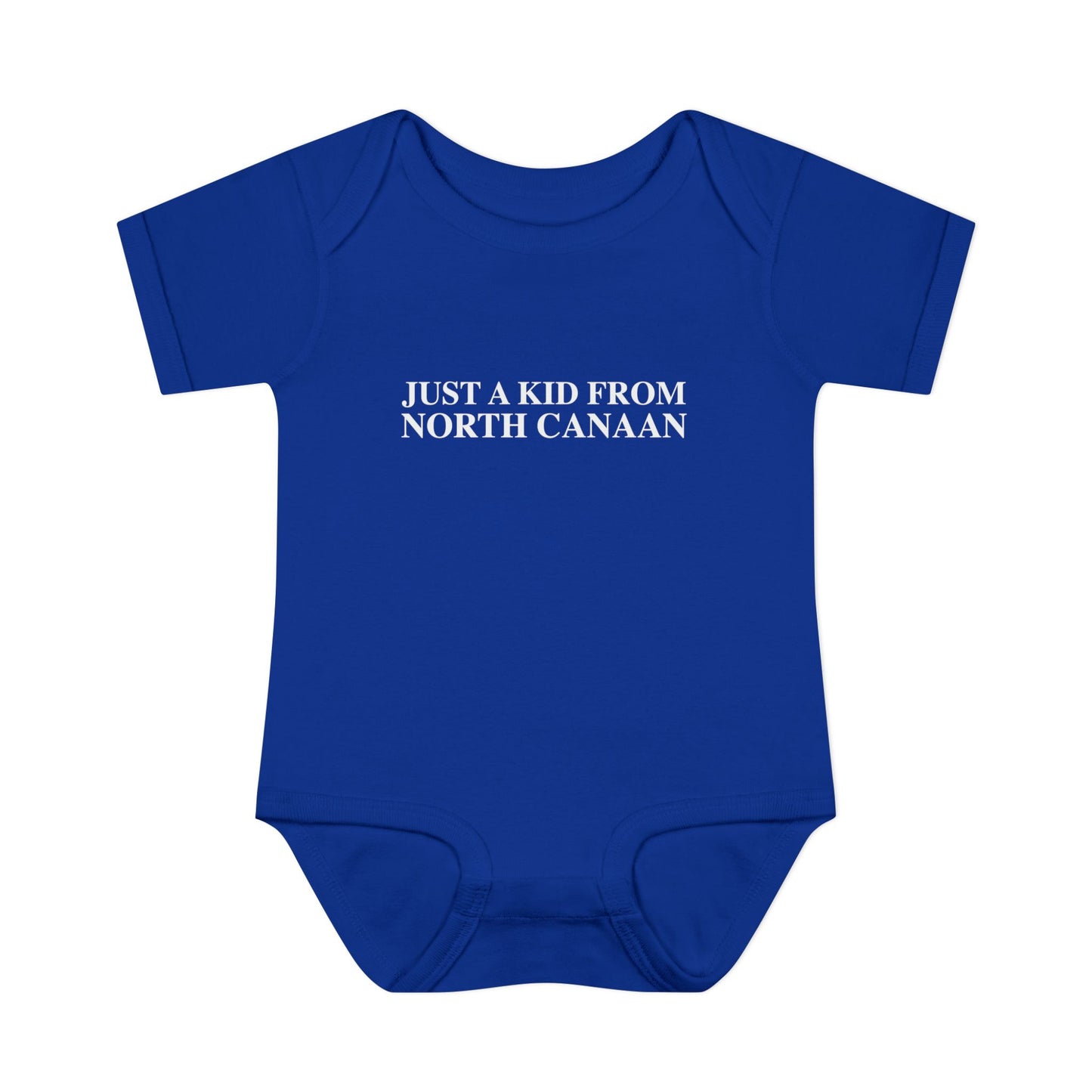 Just a kid from North Canaan Infant Baby Rib Bodysuit