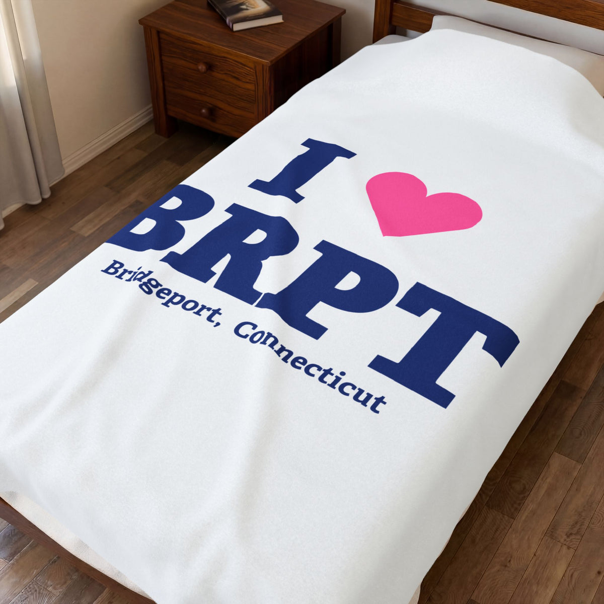 I Heart BRPT Velveteen Plush Blanket