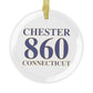Chester 860 Connecticut Glass Ornaments