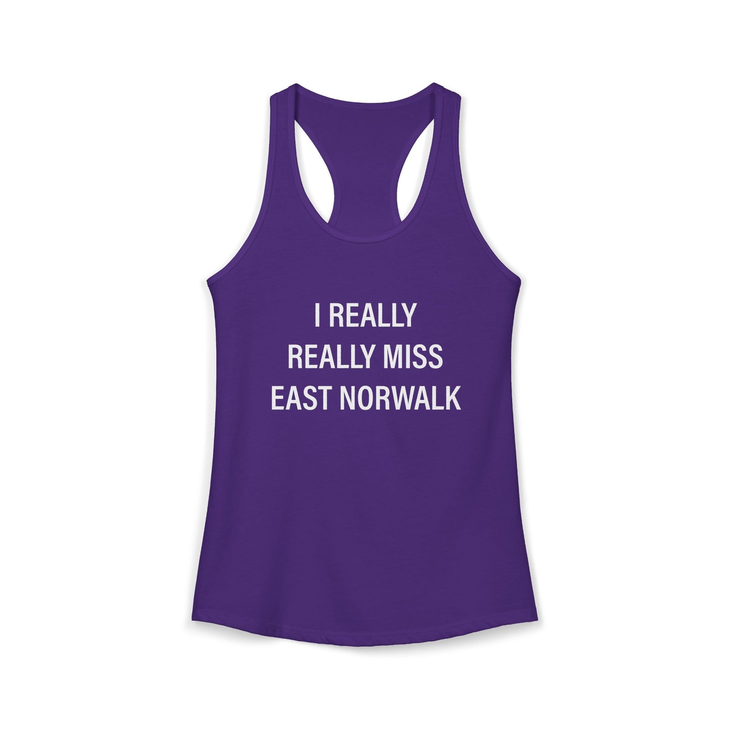 I Really Really Miss East Norwalk Women's Ideal Racerback Tank Top