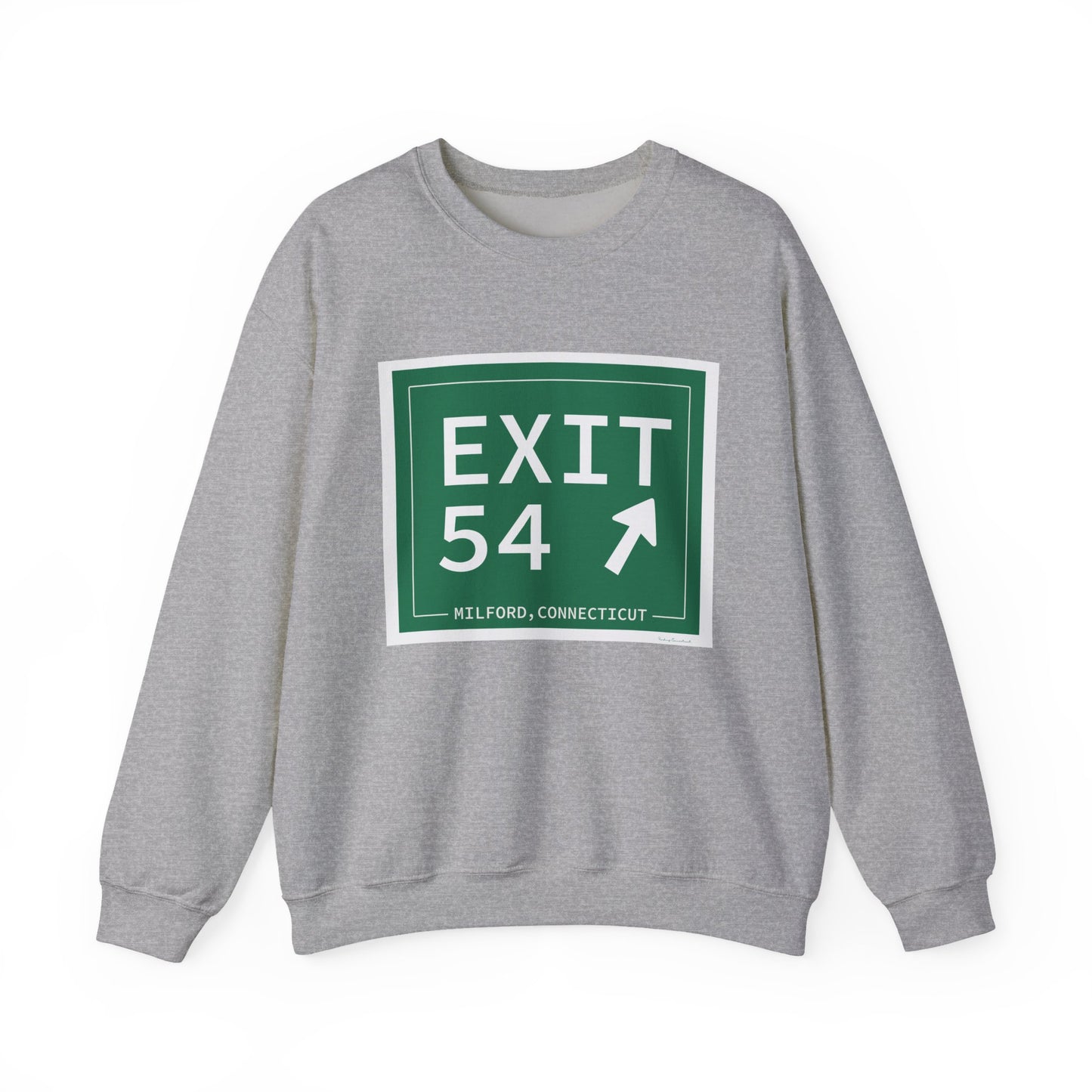 Vintage Exit 54  Merritt Parkway Sign Unisex Heavy Blend™ Crewneck Sweatshirt