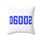 06002 Bloomfield Connecticut Zip Code Polyester Square Pillow