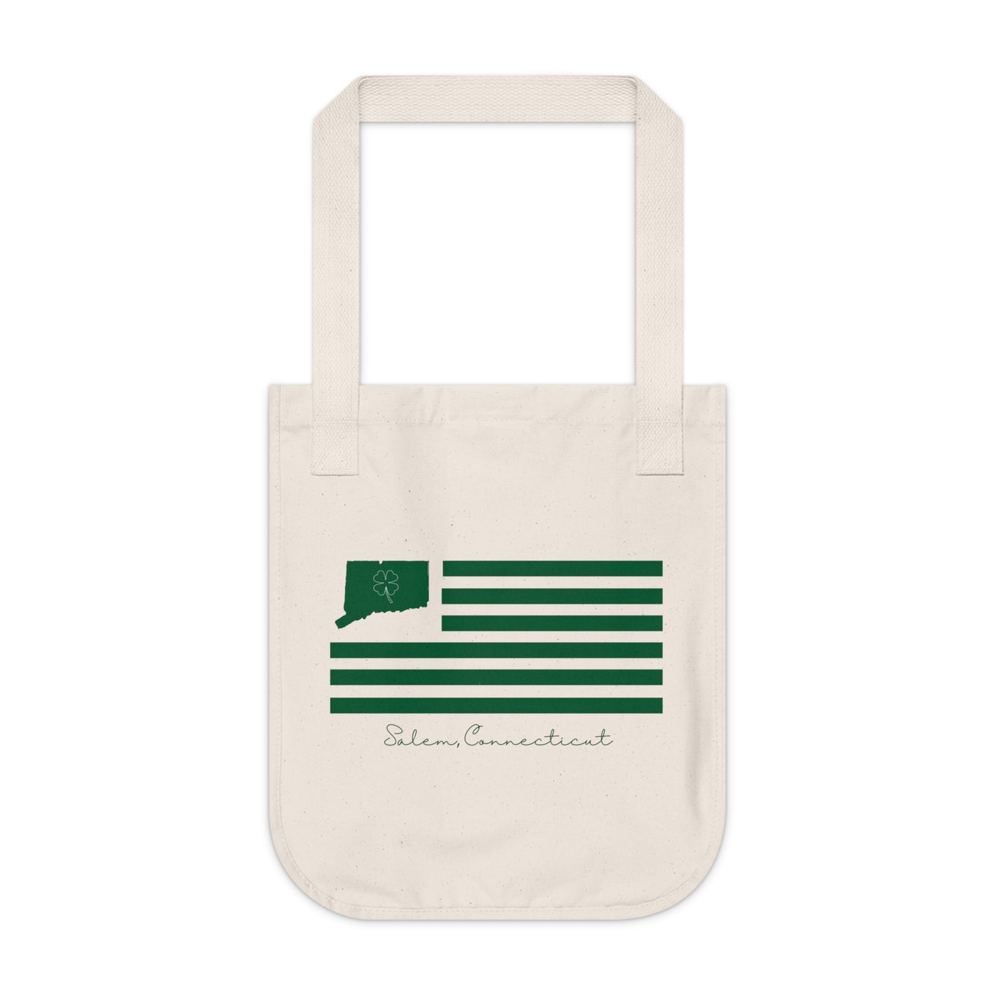Salem Connecticut St. Patrick’s Day Flag Organic Canvas Tote Bag