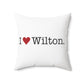 I Heart Wilton. Spun Polyester Square Pillow