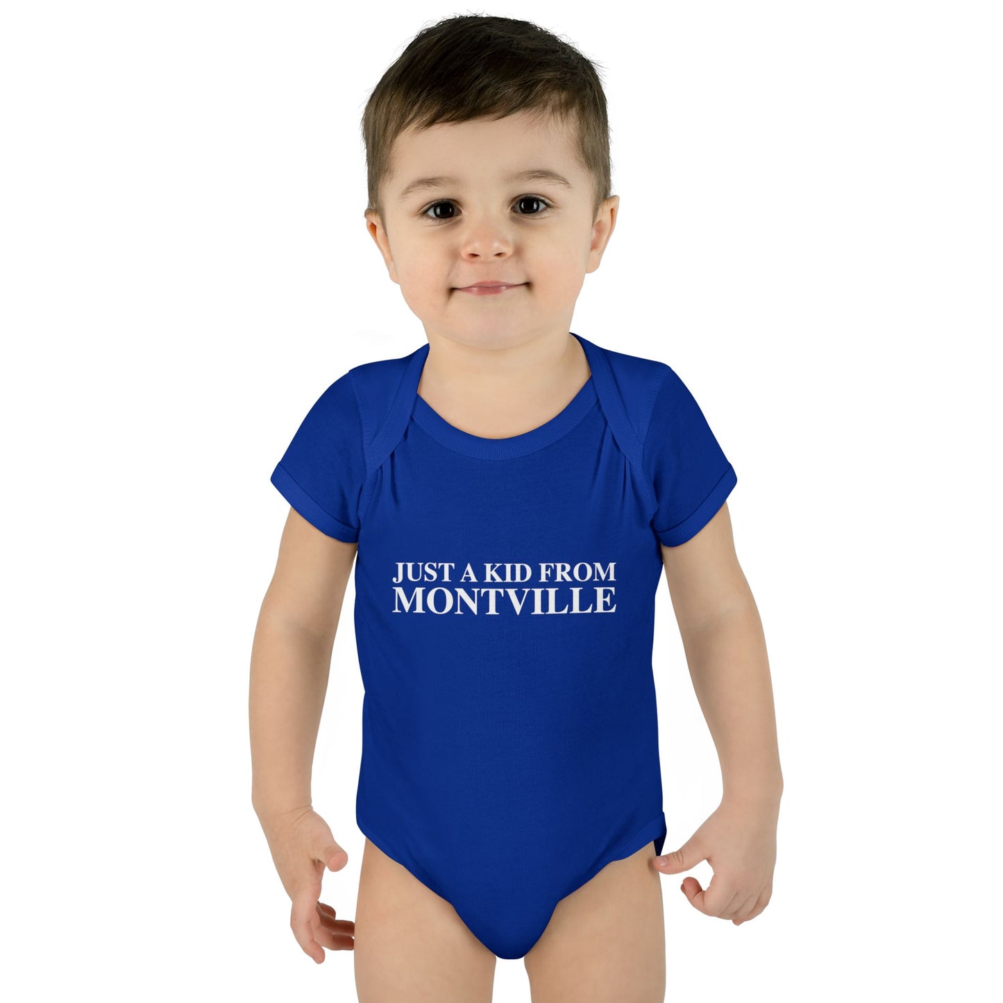 Just a kid from Montville Infant Baby Rib Bodysuit