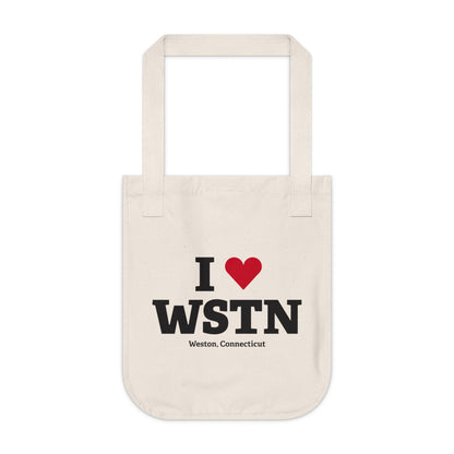 I Heart WSTN Organic Canvas Tote Bag