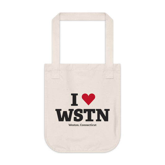 I Heart WSTN Organic Canvas Tote Bag