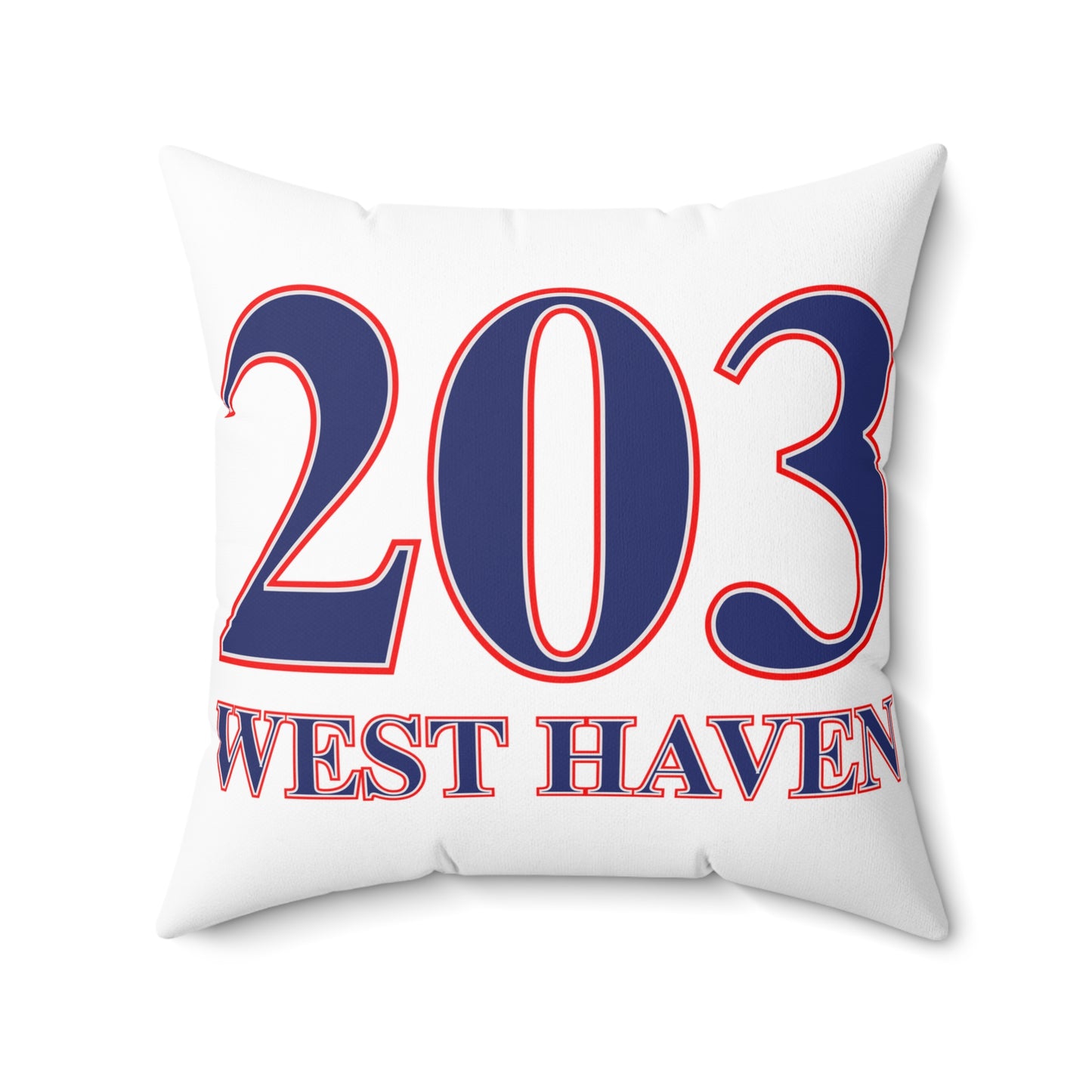 203 West Haven Red White & Blue Spun Polyester Square Pillow