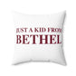 Just a kid from Bethel Spun Polyester Square Pillow