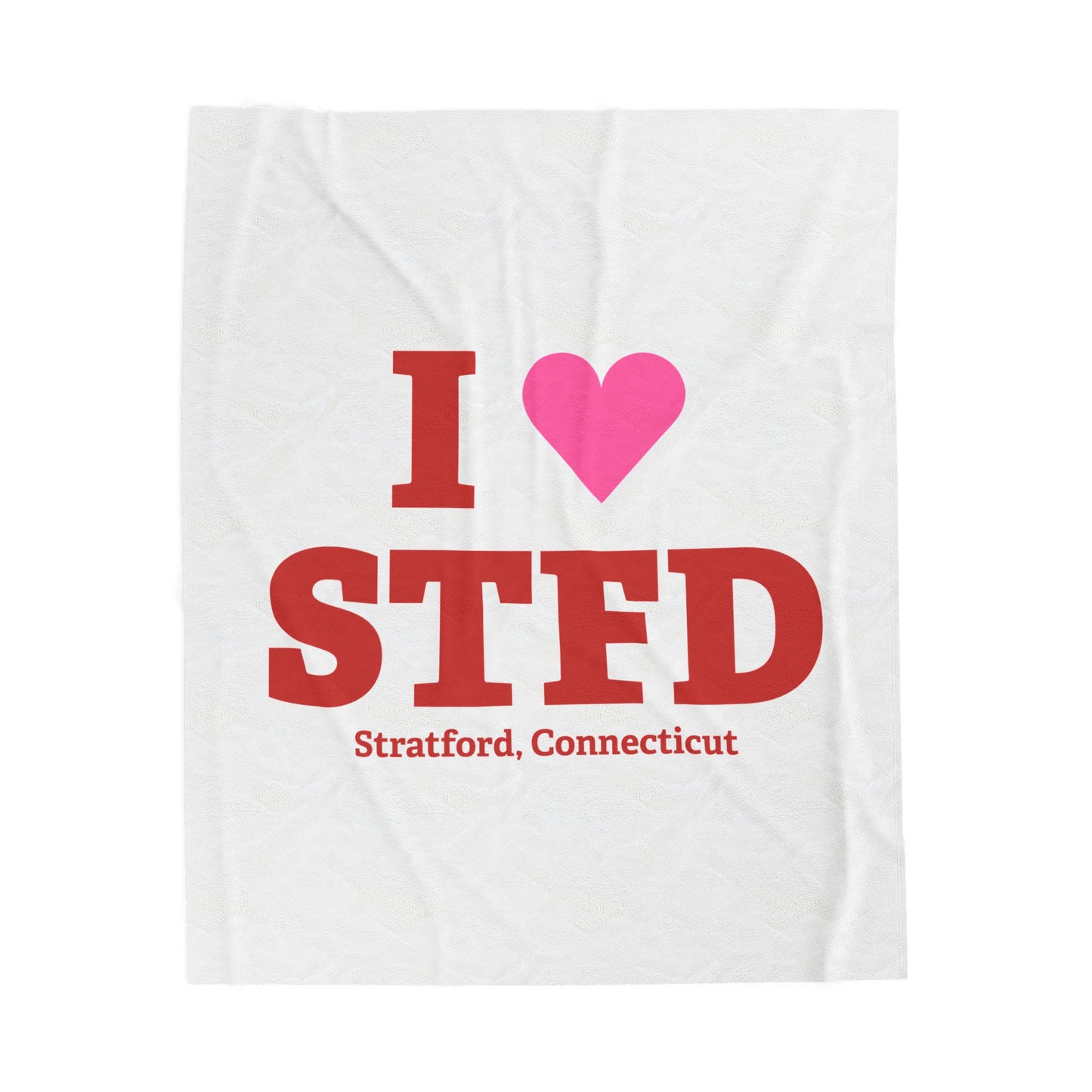 I Heart STFD Velveteen Plush Blanket