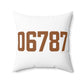 06787 Thomaston Connecticut Zip Code Polyester Square Pillow