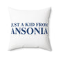 Just a kid from Ansonia Polyester Square Pillow