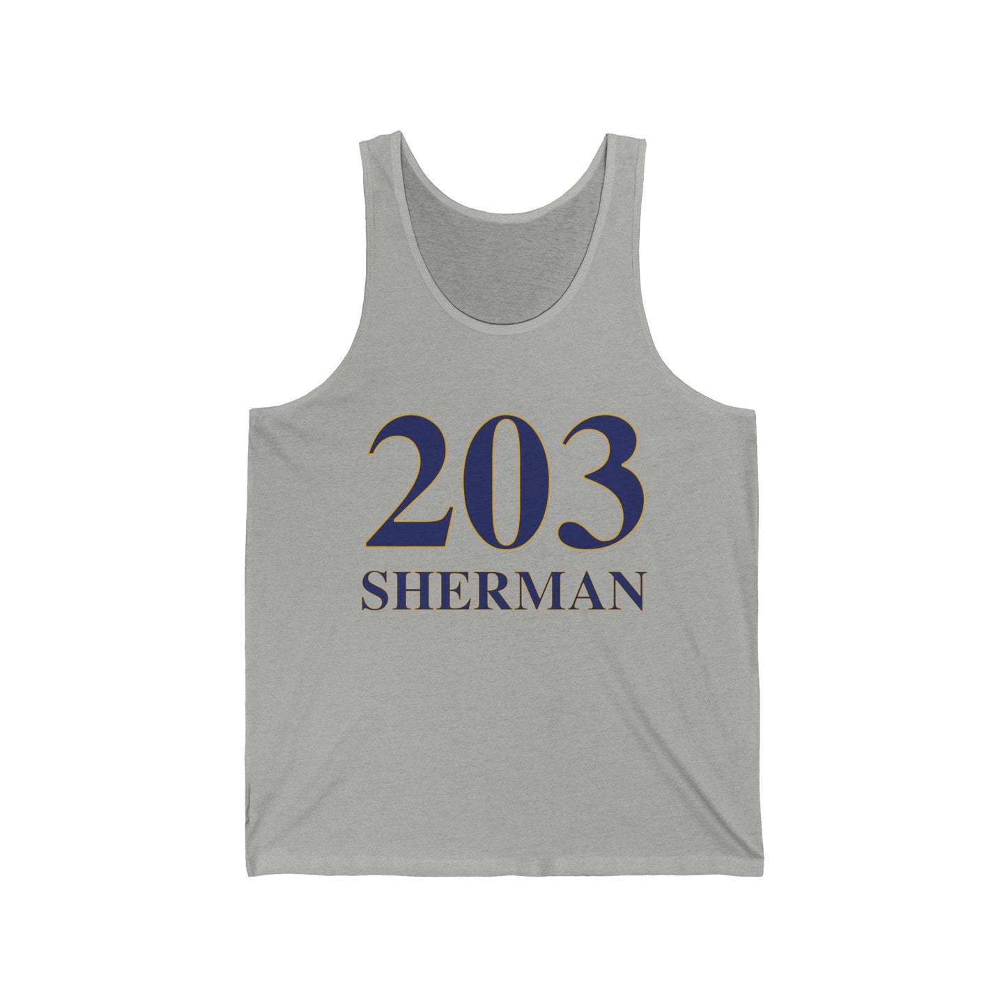 203 Sherman Unisex Jersey Tank