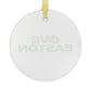 Love Easton Glass Ornaments