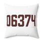 06374 Voluntown Connecticut Zip Code Spun Polyester Square Pillow