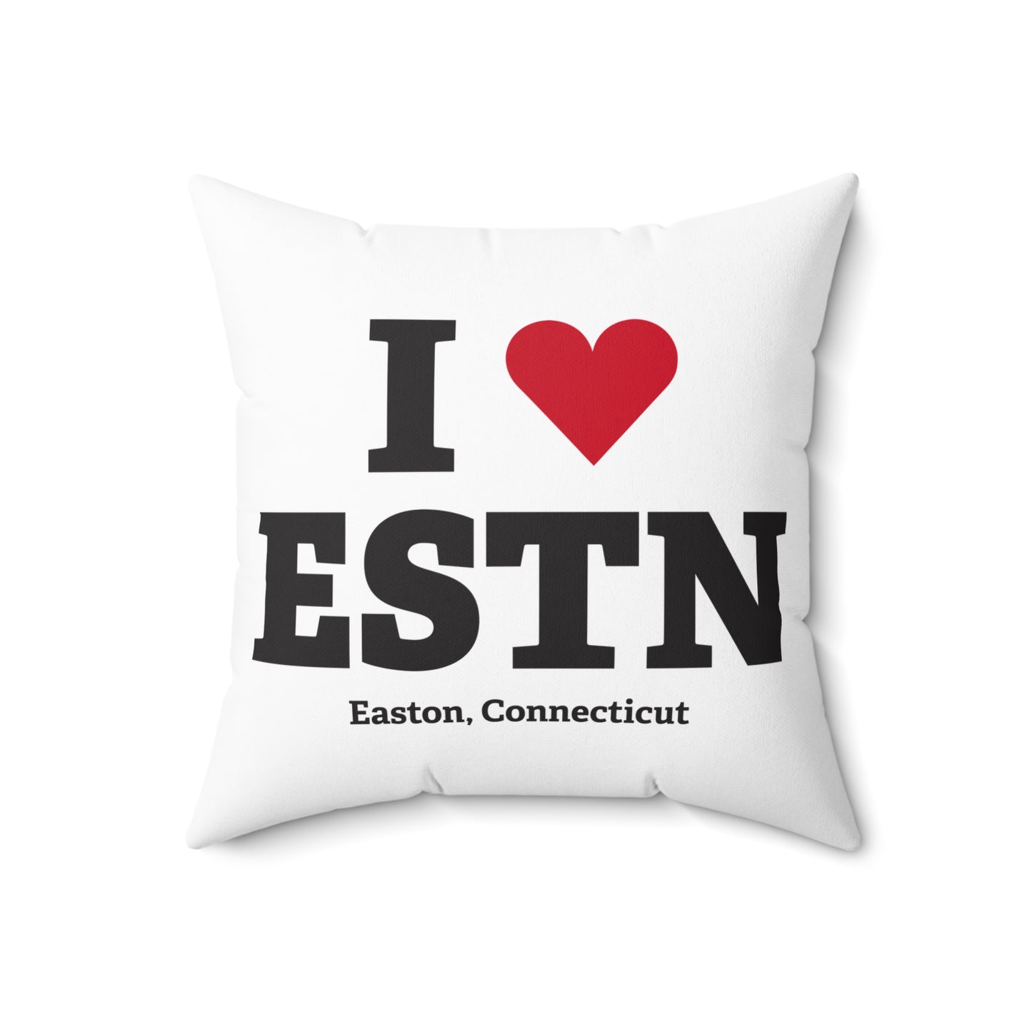 I Heart ESTN Spun Polyester Square Pillow