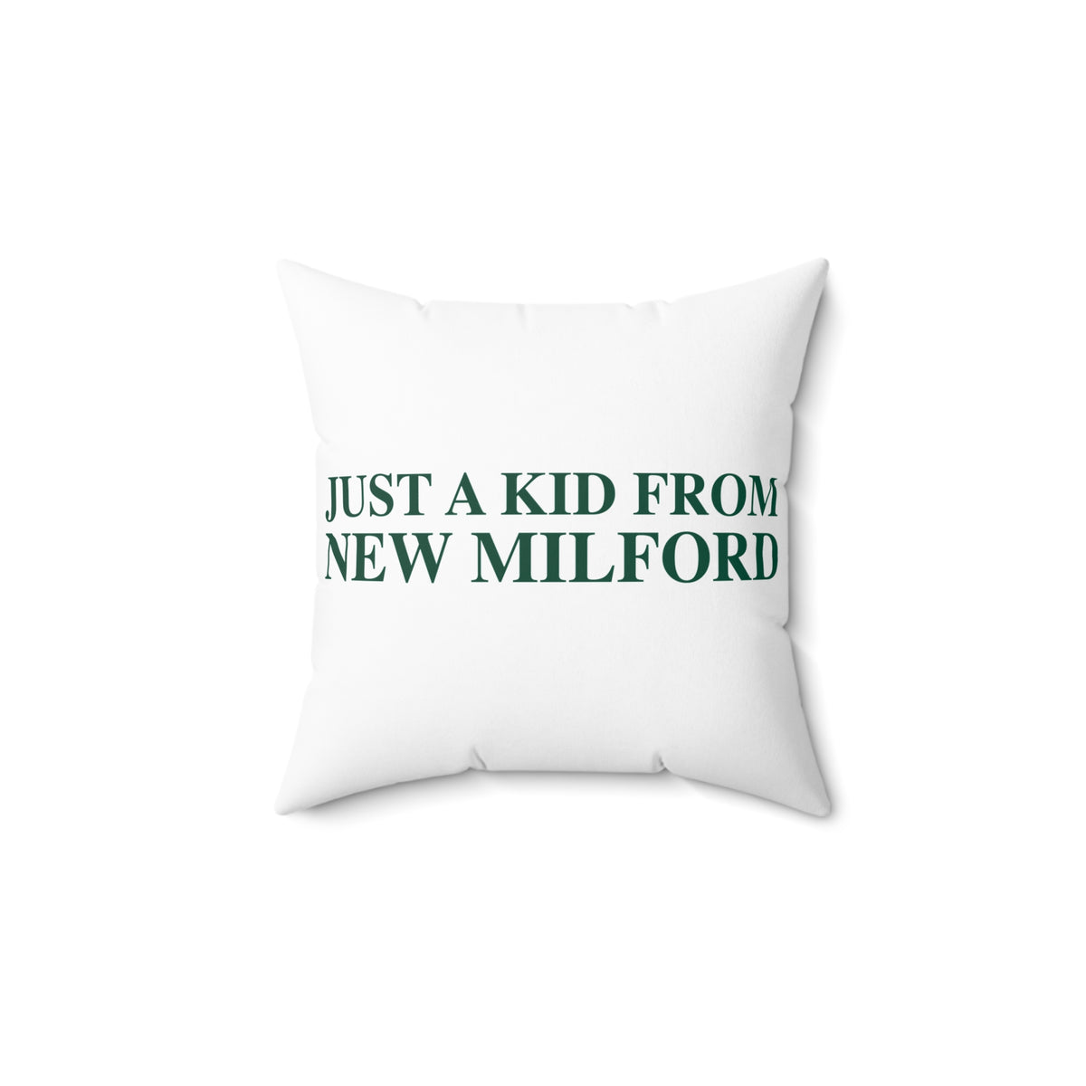 Just a kid from New Milford Polyester Square Pillow