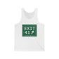 Vintage Exit 41 Merritt Parkway Sign Unisex Jersey Tank Top