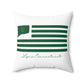 Lyme Connecticut St. Patrick’s Day Flag Spun Polyester Square Pillow