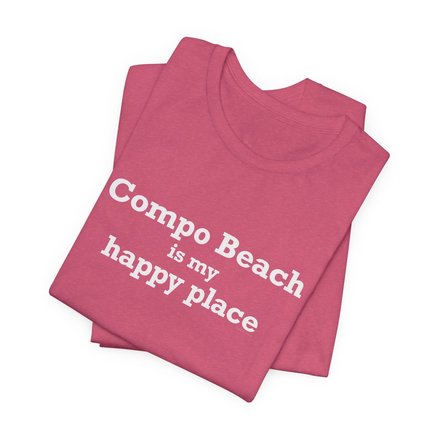 Compo Beach Is My Happy Place Unisex Jersey Short Sleeve T-Shirt