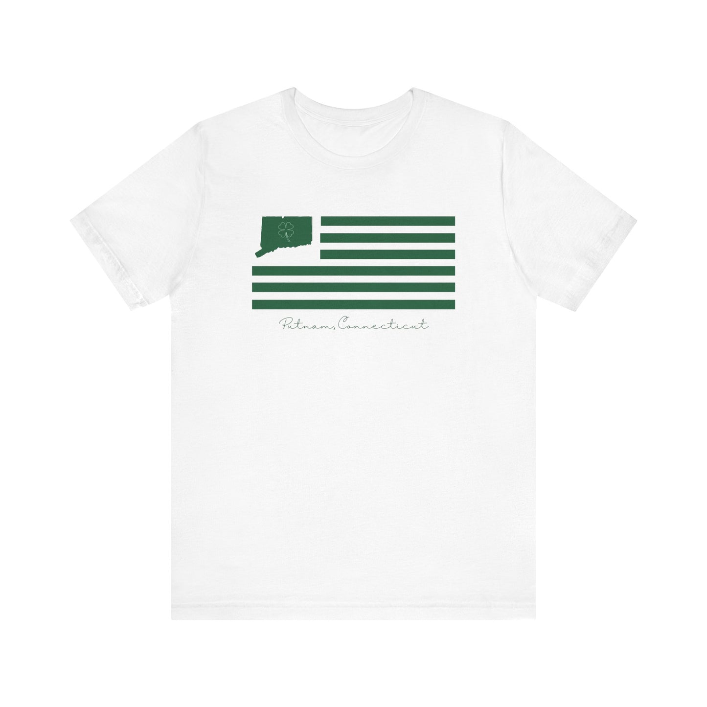 Putnam Connecticut St. Patrick’s Day Flag Unisex Jersey Short Sleeve T-Shirt