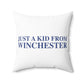 Just a kid from Winchester Polyester Square Pillow