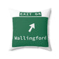 Vintage WCP Exit 64 Sign Spun Polyester Square Pillow