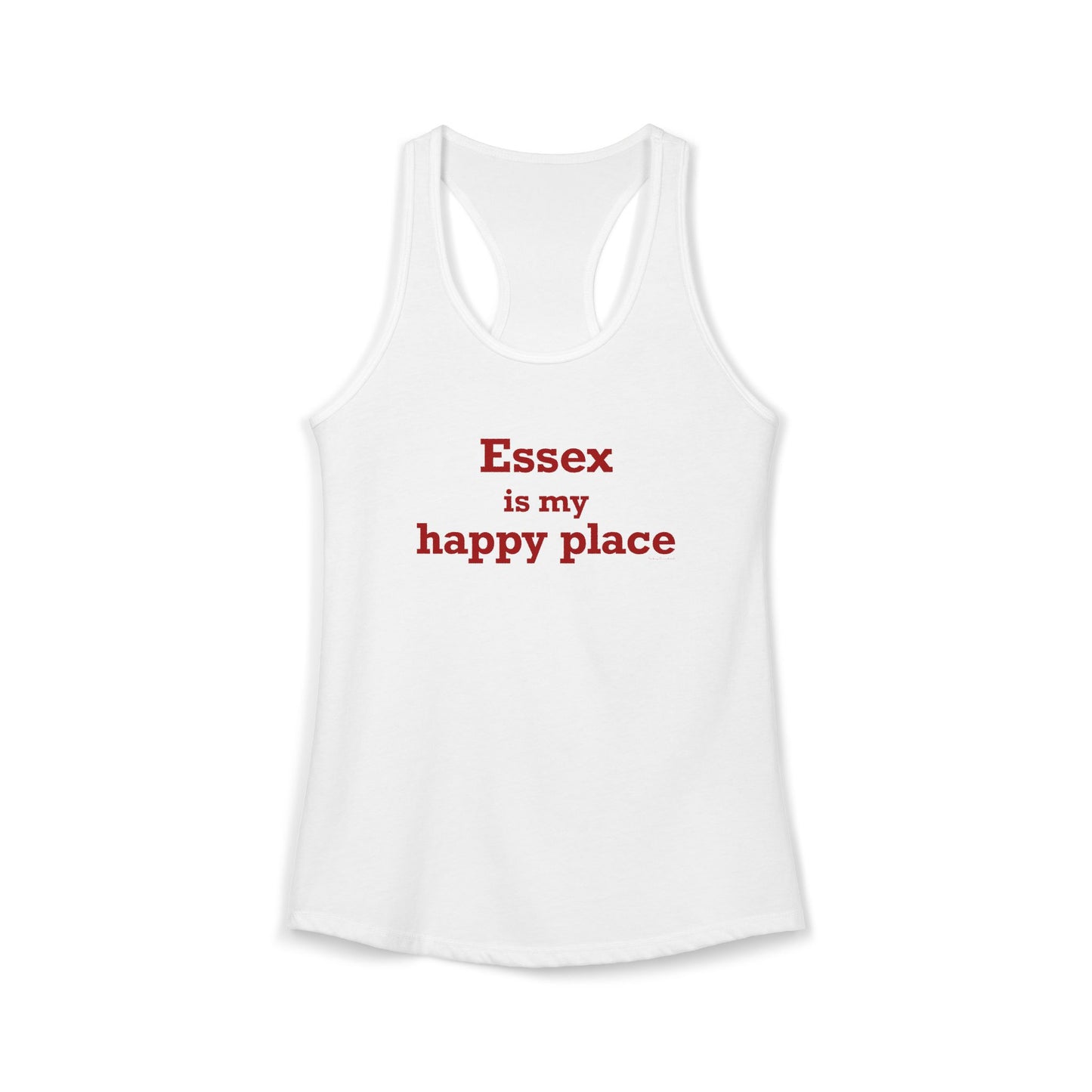 Essex is My Happy Place Women's Ideal Racerback Tank Top