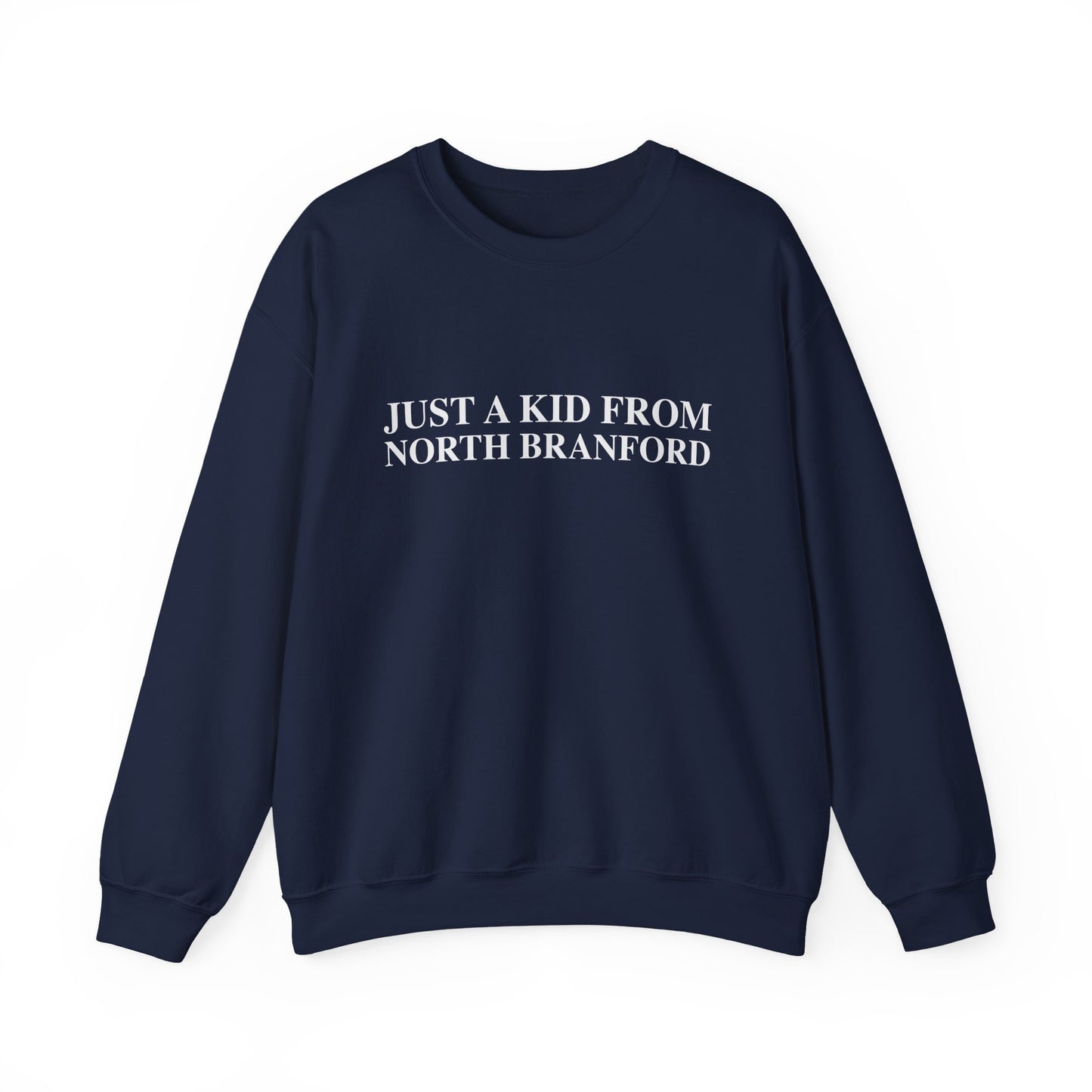 Just a kid from North Branford Unisex Heavy Blend™ Crewneck Sweatshirt