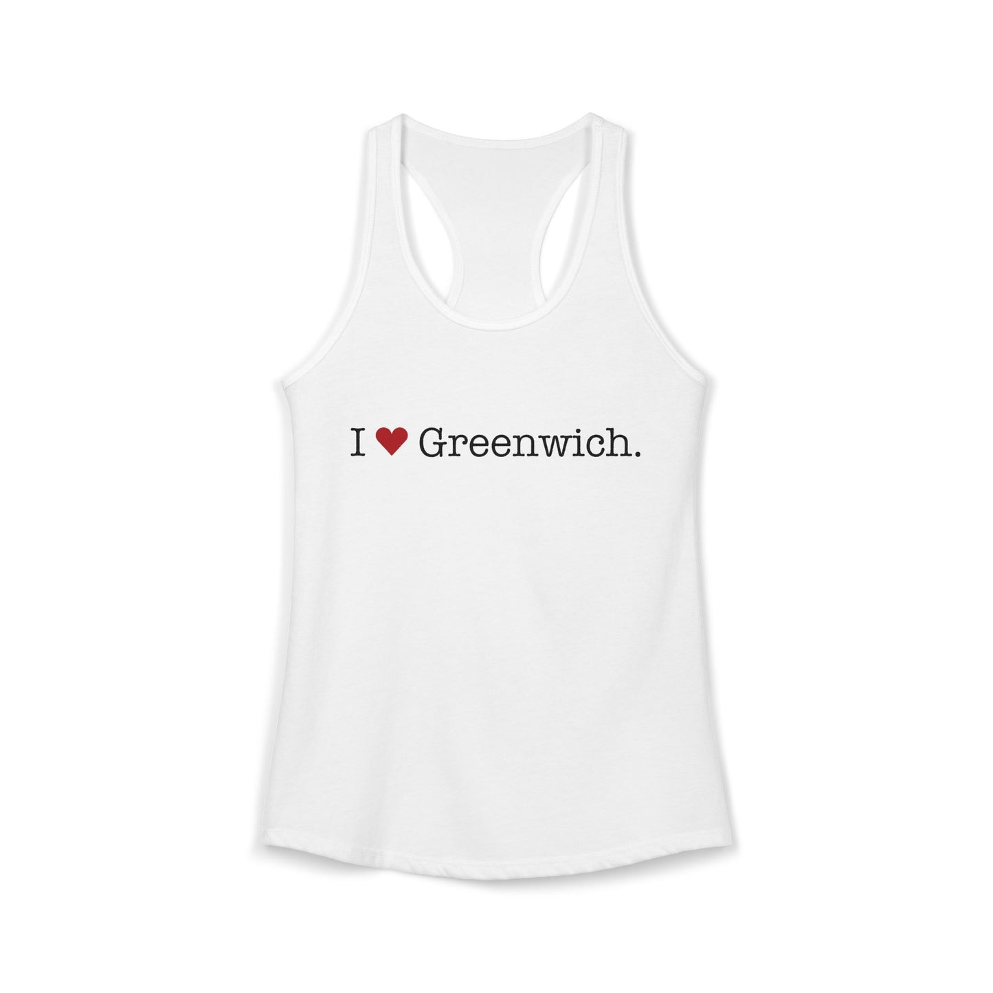 I Heart Greenwich. Women's Ideal Racerback Tank Top
