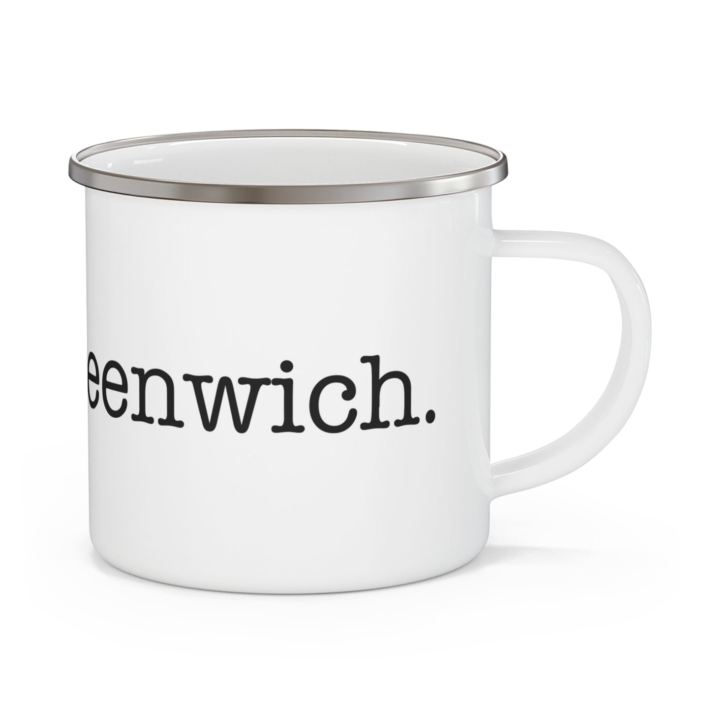 I Heart Old Greenwich. Enamel Camping Mug
