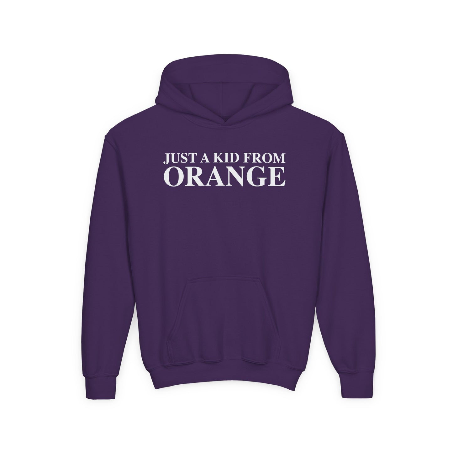 Just a kid from Orange Youth Heavy Blend Hooded Sweatshirt