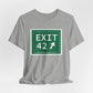 Vintage Exit 42 Merritt Parkway Sign Unisex Jersey Short Sleeve T-Shirt