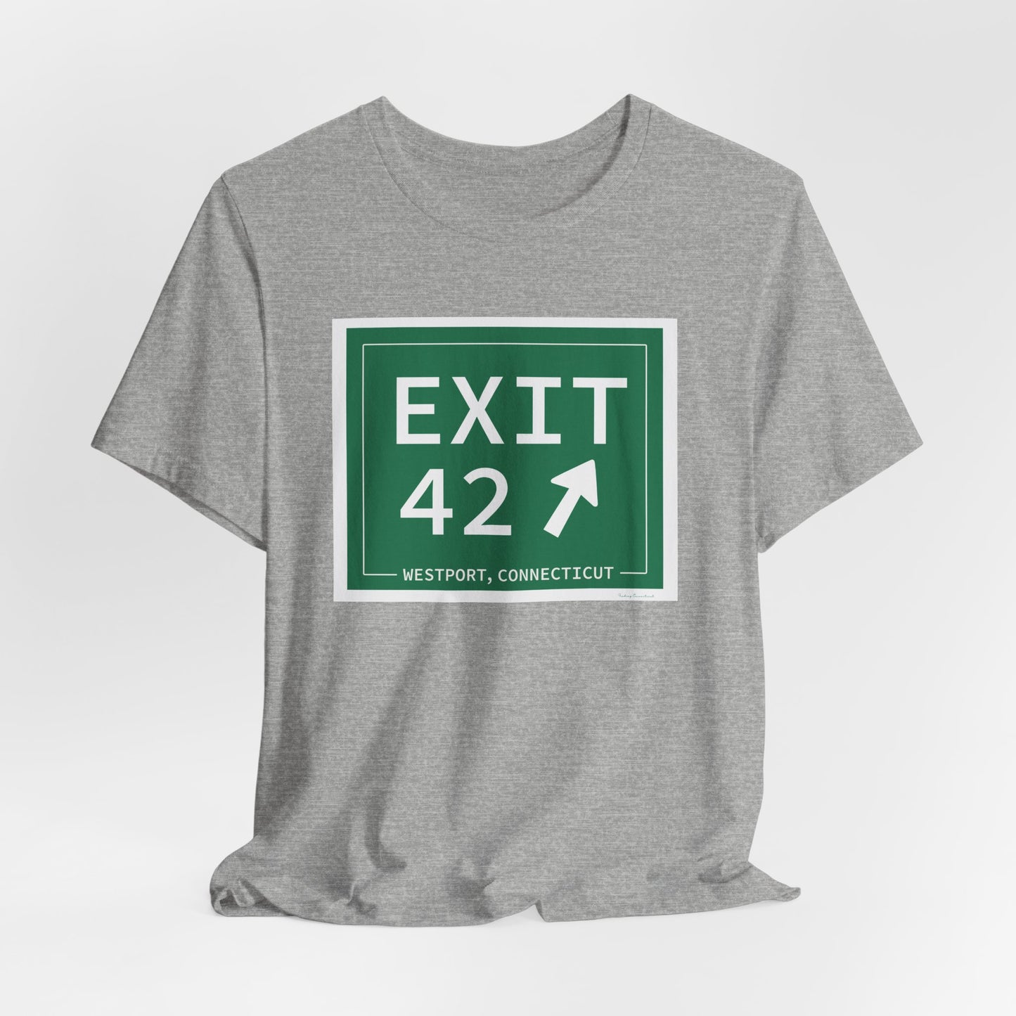 Vintage Exit 42 Merritt Parkway Sign Unisex Jersey Short Sleeve T-Shirt