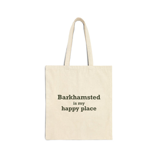 Barkhamsted is my Happy Place Cotton Canvas Tote Bag