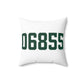 06855 Norwalk Connecticut Zip Code Spun Polyester Square Pillow
