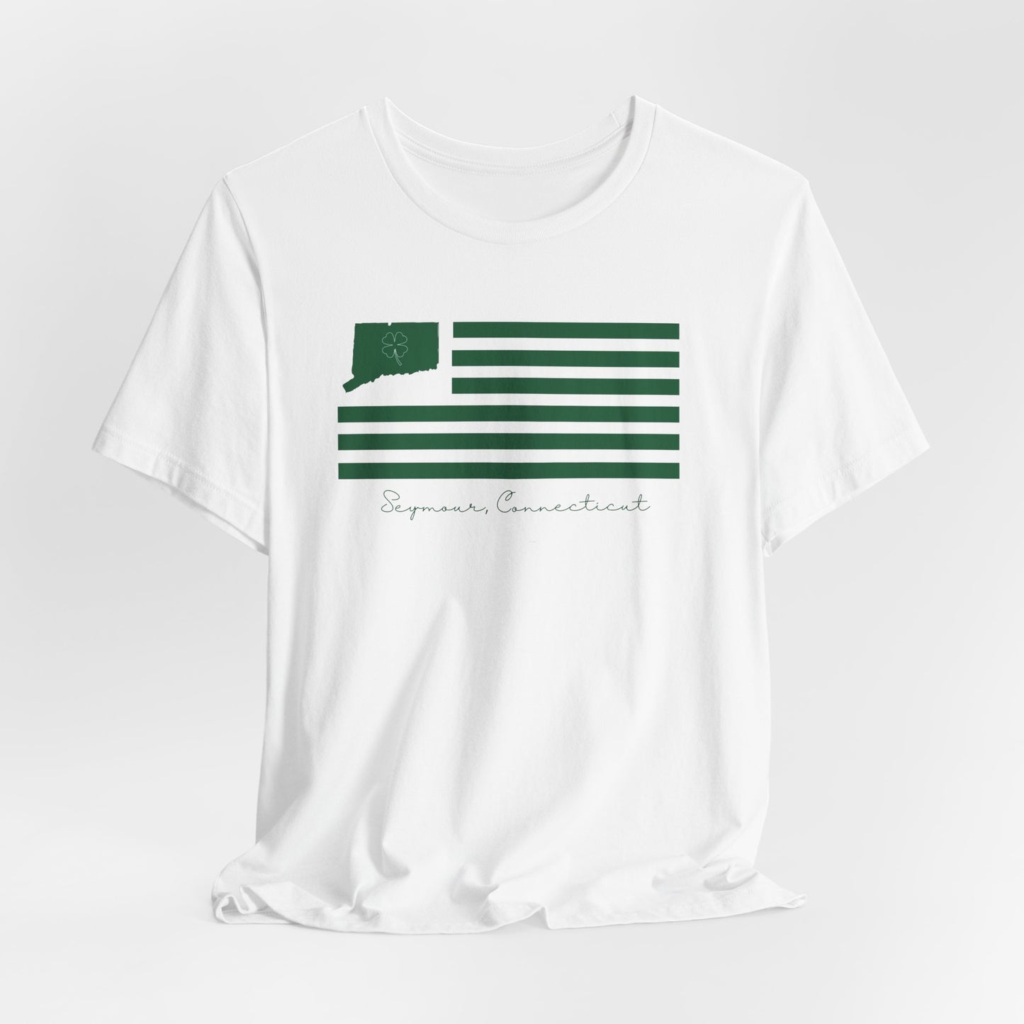 Seymour Connecticut St. Patrick’s Day Flag Unisex Jersey Short Sleeve T-Shirt