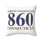 North Stonington 860 Connecticut Spun Polyester Square Pillow