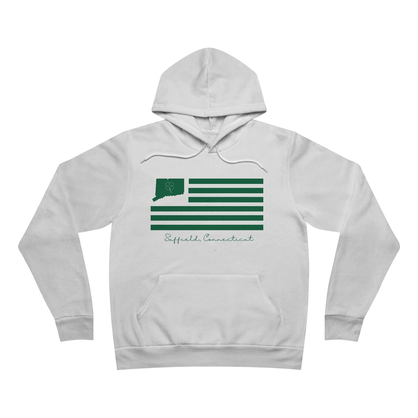 Suffield Connecticut St. Patrick’s Day Flag Unisex Sponge Fleece Pullover Hoodie