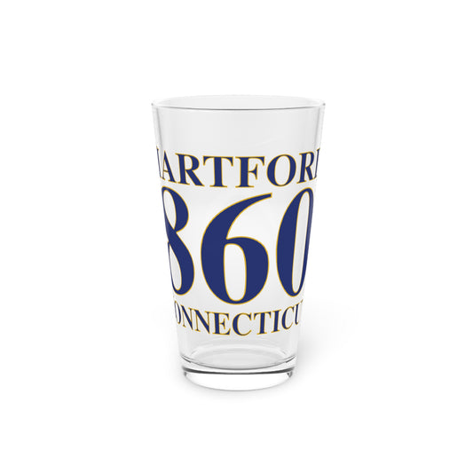 Hartford 860 Connecticut Pint Glass, 16oz