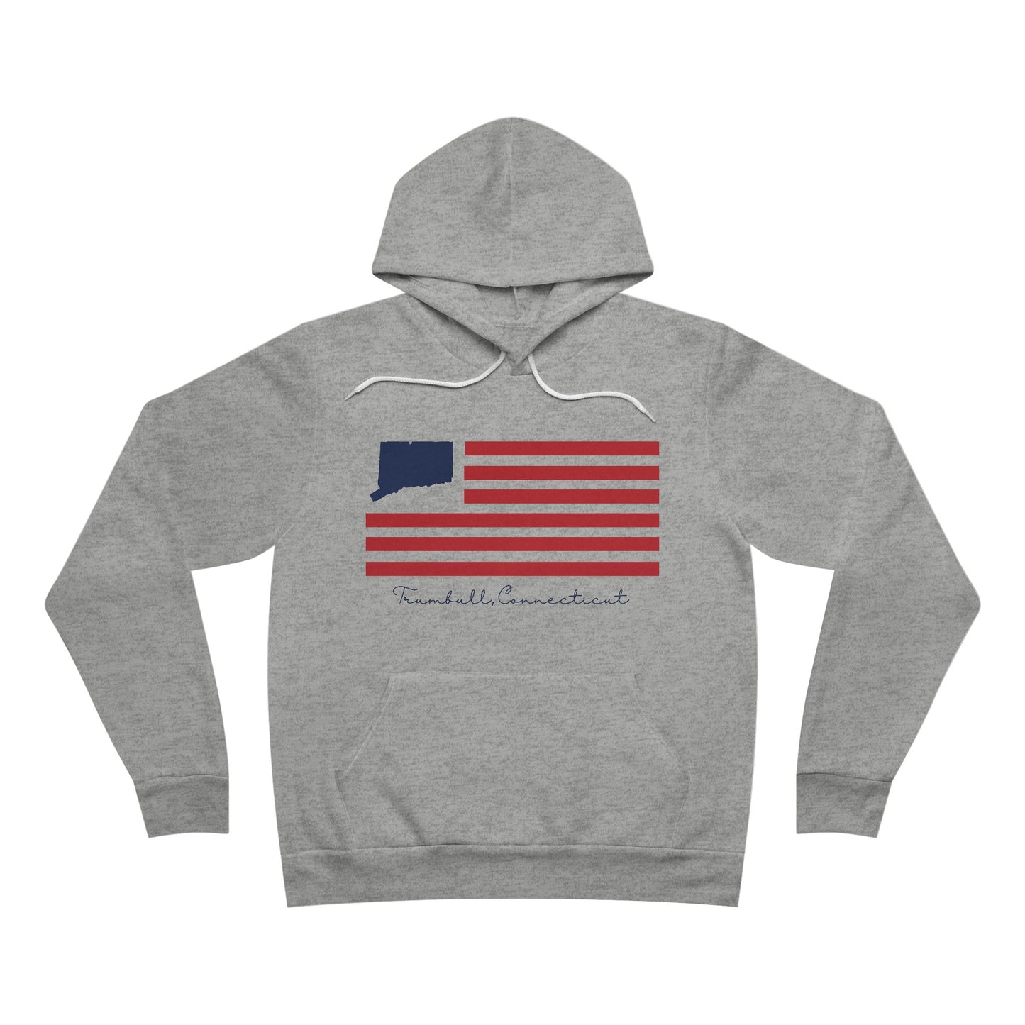 Trumbull Connecticut Flag Unisex Sponge Fleece Pullover Hoodie