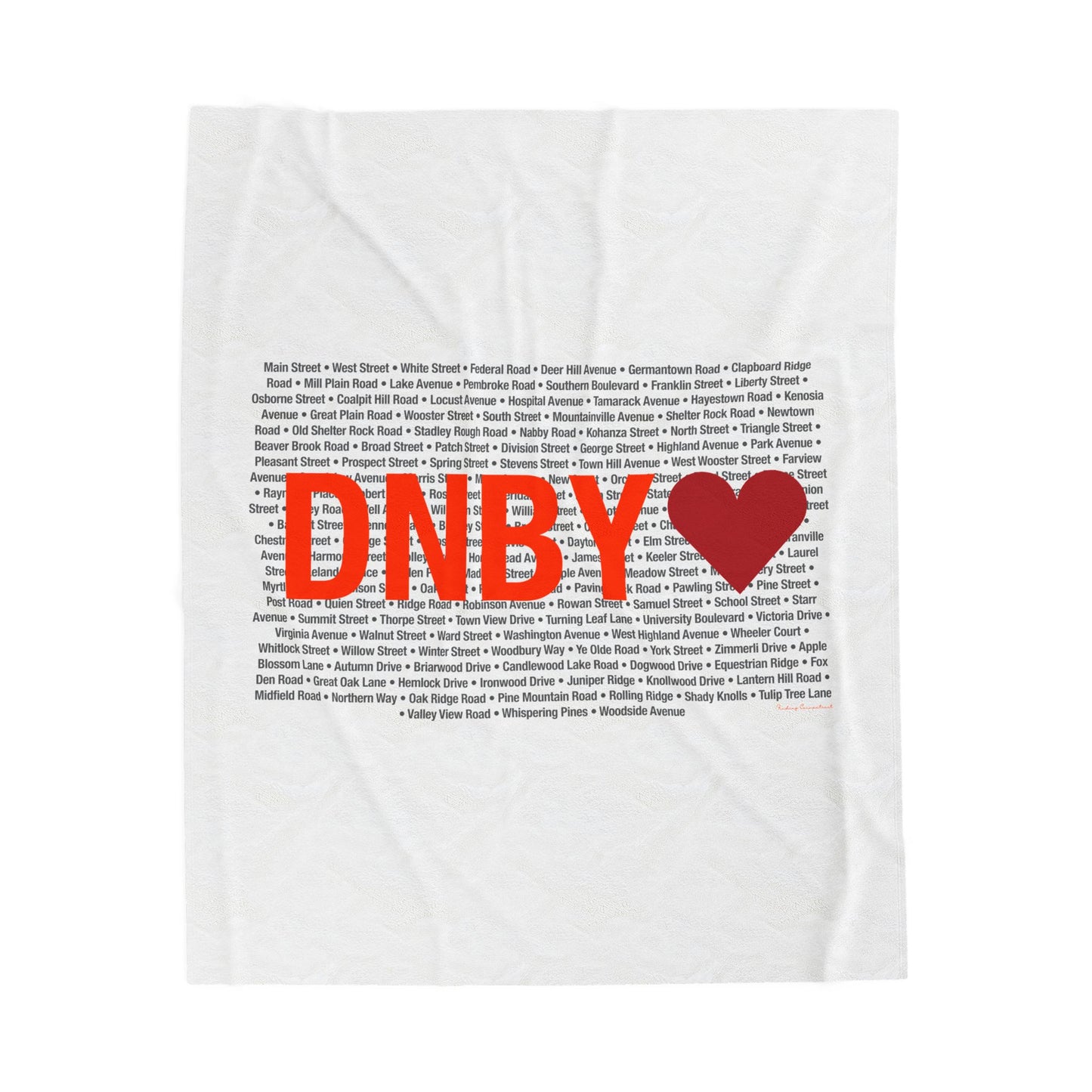 Danbury Love Velveteen Plush Blanket