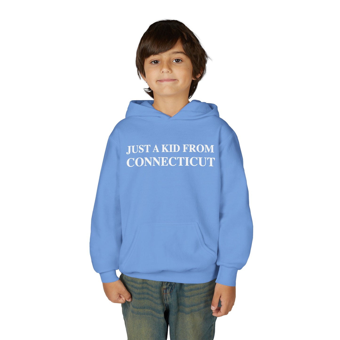 Just a kid from Connecticut Youth Heavy Blend Hooded Sweatshirt