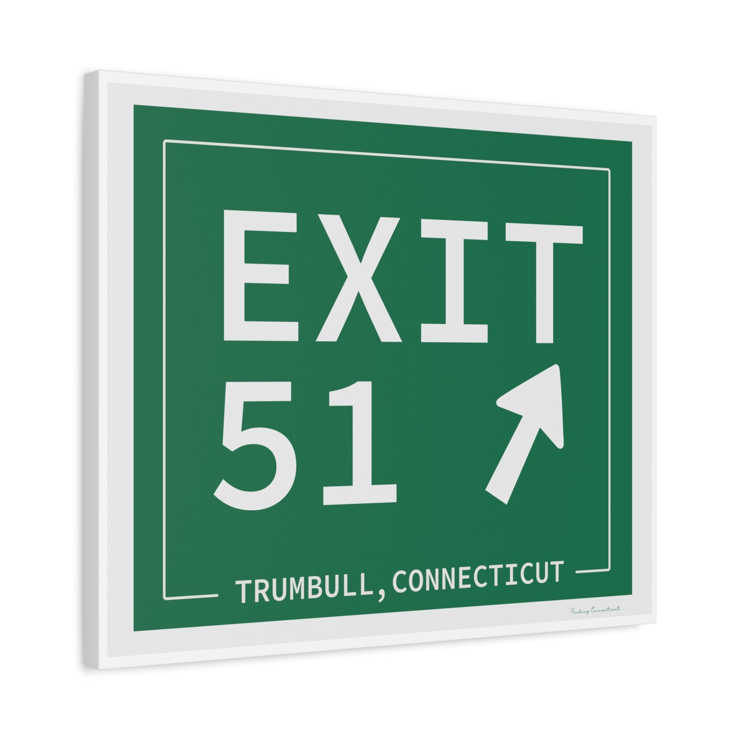 Vintage Exit 51  Merritt Parkway Sign Matte Canvas, Stretched, 1.25"