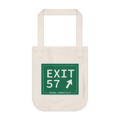 Vintage Exit 57 WCP Sign Organic Canvas Tote Bag