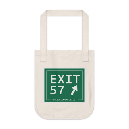 Vintage Exit 57 WCP Sign Organic Canvas Tote Bag