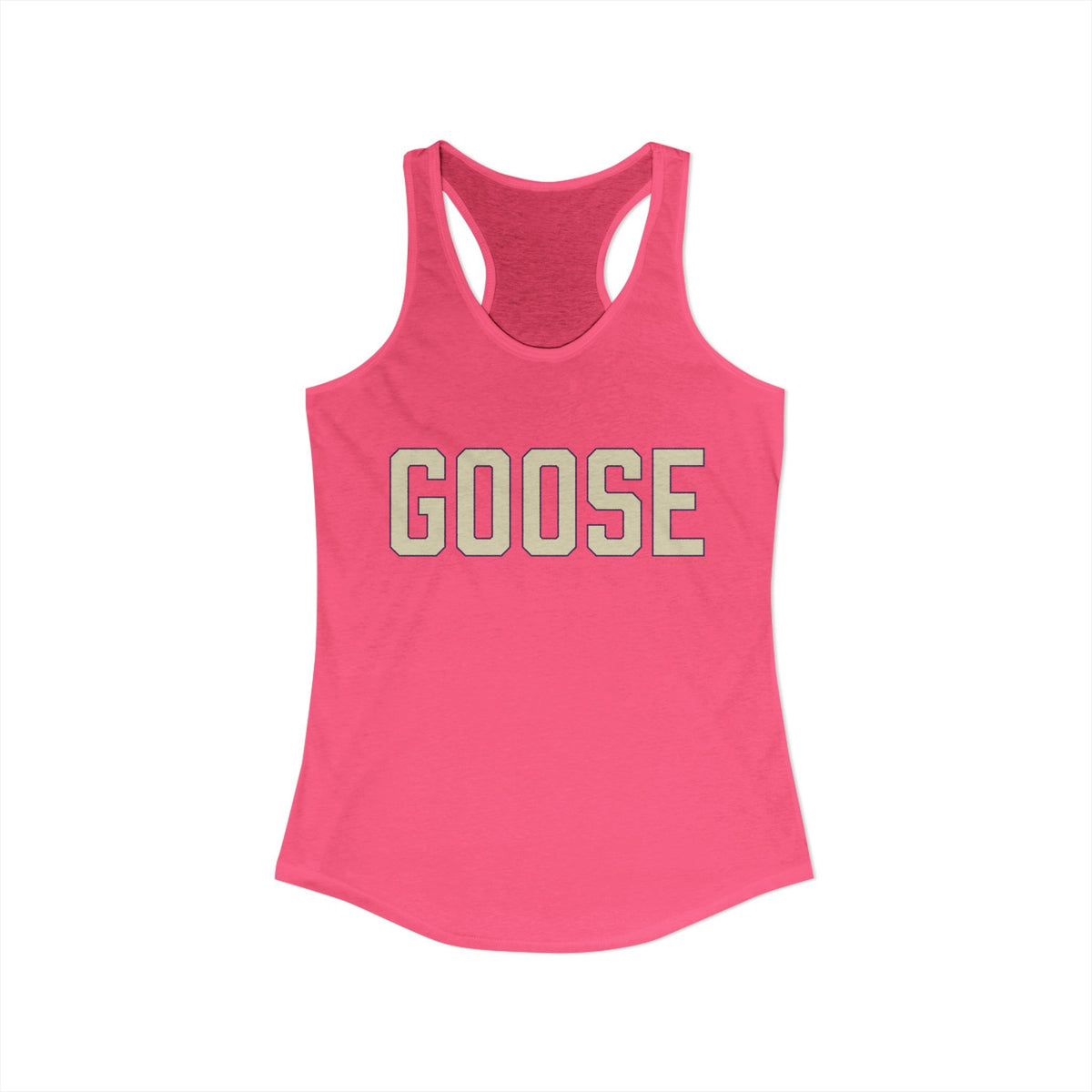 Goose Zip Code - Cream & Purple Women's Ideal Racerback Tank Top